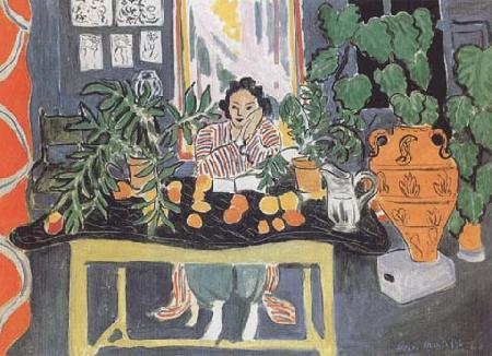 Henri Matisse Interior with an Etruscan Vase (mk35) oil painting image